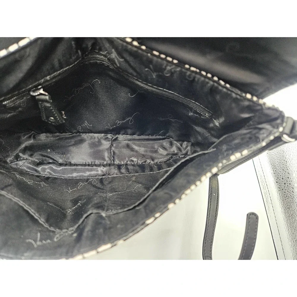 Vera Bradley Flap‎ Crossbody Midnight Snakeskin Black & White Faux Leather